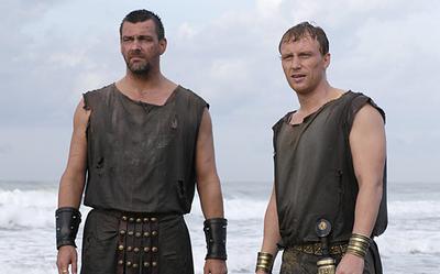 Ray Stevenson and Kevin McKidd as Titus Pullo and Lucius Vorenus from Hbo’s Rome.