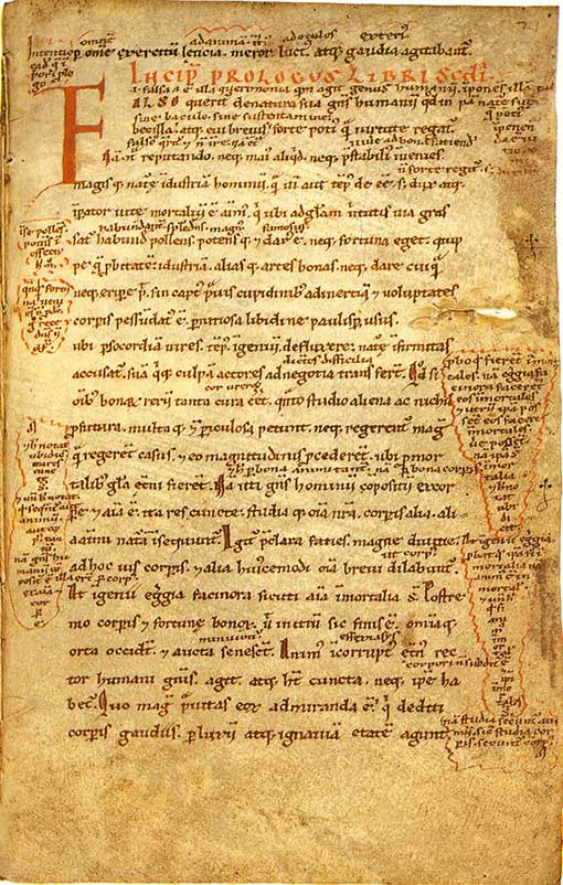 12th century manuscript of Sallust's Bellum Iugurthinum.